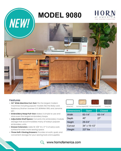 Horn Model 9080 Sewing Cabinet