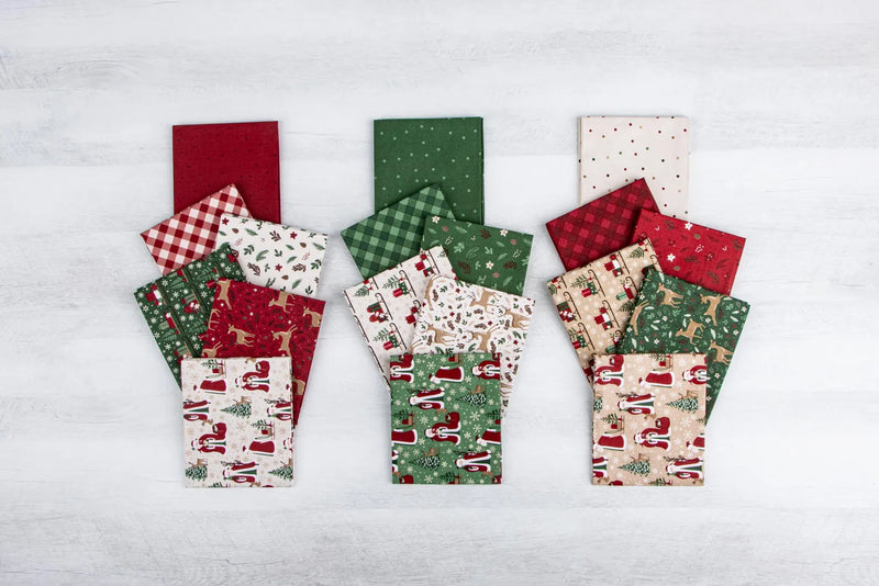 Riley Blake Christmas Time 5" Stacker – 42 Piece Precut Fabric Bundle by Dani Mogstad