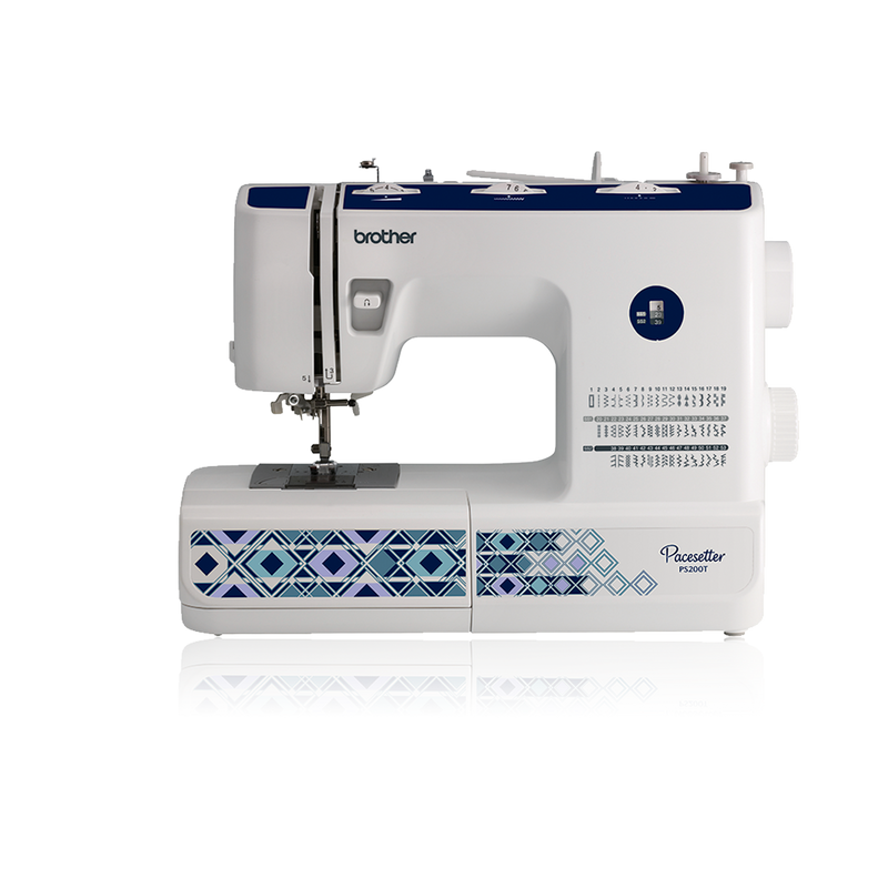 brother-pacesetter-ps200t-sewing-machine-front-view-isolated-on-black-background