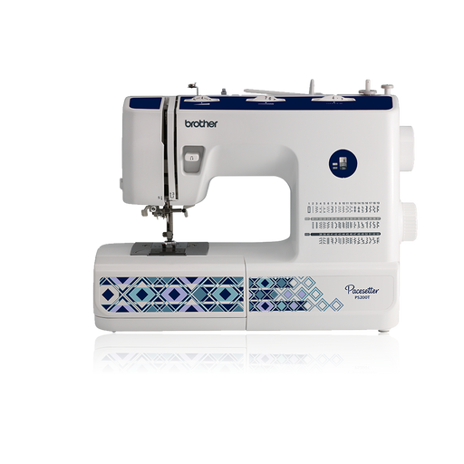 brother-pacesetter-ps200t-sewing-machine-front-view-isolated-on-black-background