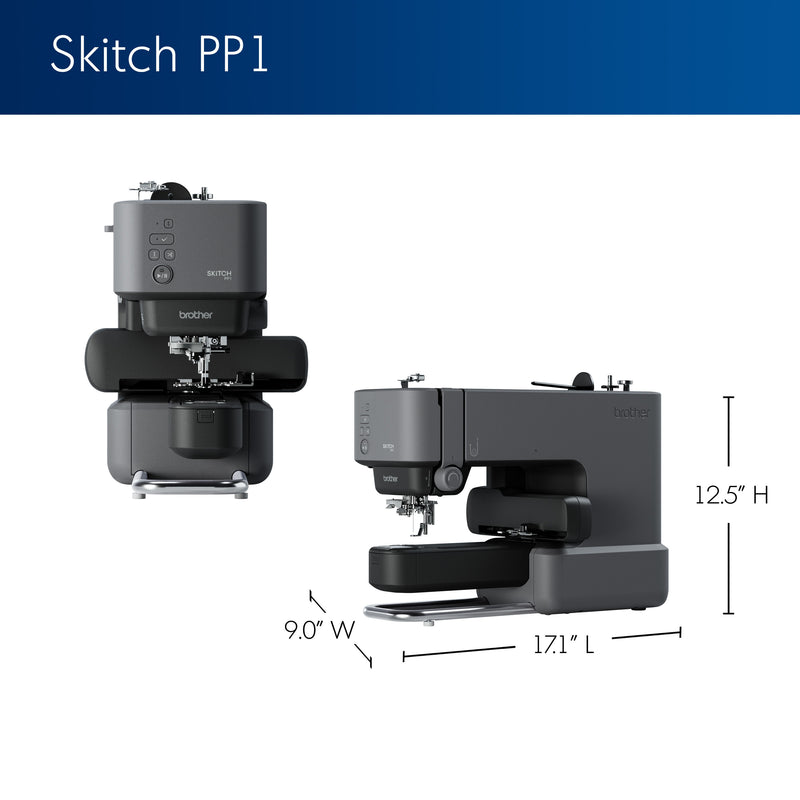 Brother PP1 Skitch Single-Needle Embroidery Machine with Artspira