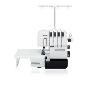 brother-strong-and-tough-st4031hd-serger-front-view-with-extended-white-trim-trap-table-on-white-background