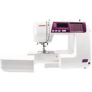 Janome 5300QDC-G computerized sewing and quilting machine in grapevine purple front view.
