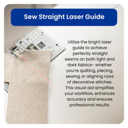 close-up-red-sew-straight-laser-guide-line-aligned-on-beige-fabric-under-brother-celeste-innov-is-cx1-presser-foot