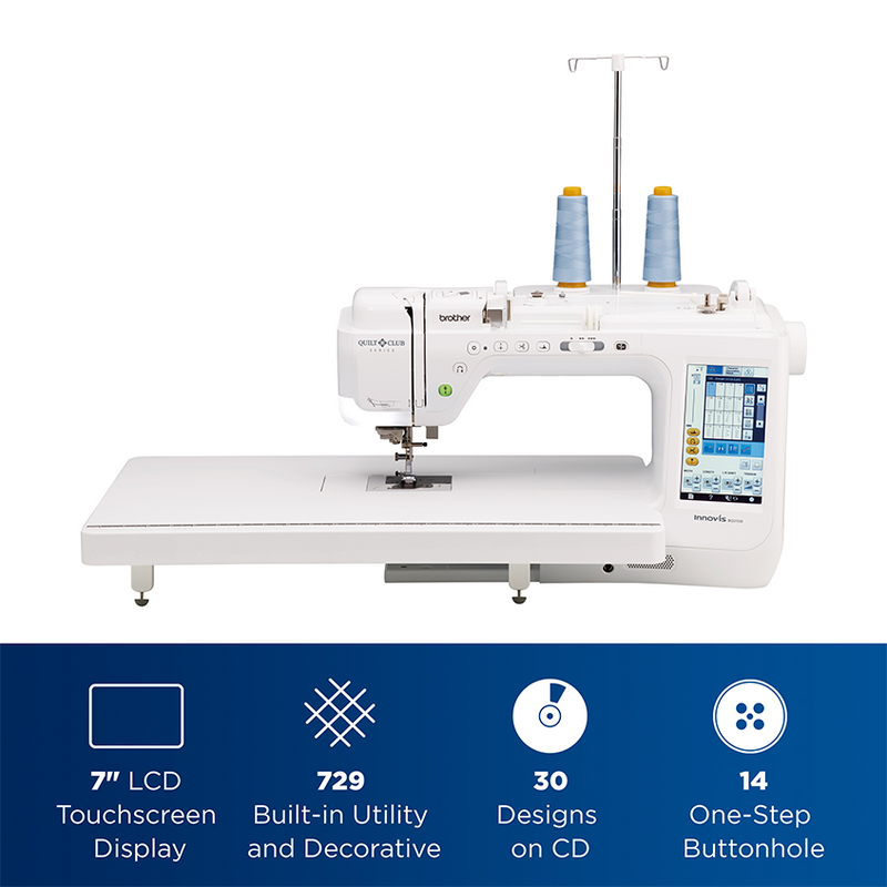 brother-innov-is-bq3100-sewing-machine-with-wide-extension-table-and-two-spool-thread-stand-showing-key-specifications