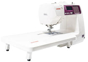 Janome 5300QDC-G computerized sewing and quilting machine in grapevine purple front view.