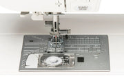 anome Horizon Memory Craft 8200QCP Special Edition computerized sewing and quilting machine showing its wide 11-inch throat space and backlit LCD screen.