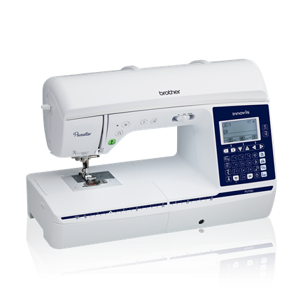 brother-pacesetter-innov-is-ps700-sewing-machine-front-angle-view-showing-mirror-table-reflection