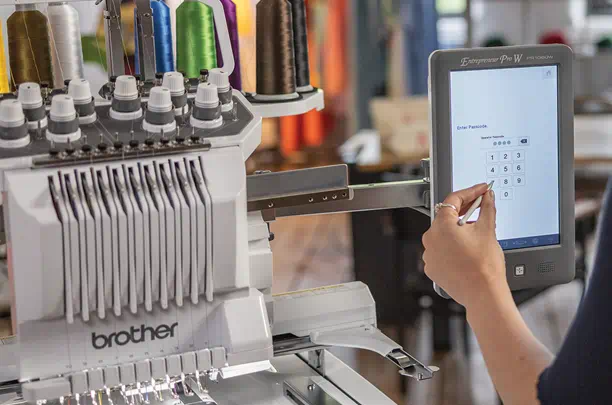 brother-pr1060w-entrepreneur-pro-w-embroidery-machine-touchscreen-entering-passcode-view