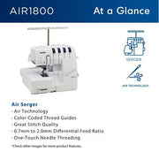 brother-air1800-air-serger-front-view-with-purple-fabric-under-the-presser-foot