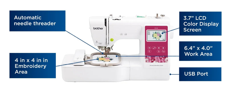 brother-pe545-embroidery-machine-key-hardware-features-and-hoop-dimensions-diagram-view
