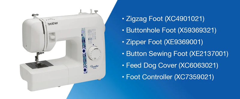 brother-pacesetter-ps100-sewing-machine-with-included-accessory-presser-feet-list-blue-infographic