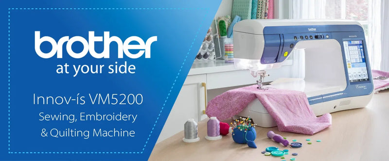 brother-essence-innov-is-vm5200-sewing-embroidery-and-quilting-machine-front-view-and-blue-brand-panel-with-text