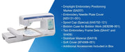 brother-innov-is-ve2300-essence-embroidery-machine-included-accessories-and-part-numbers-blue-infographic