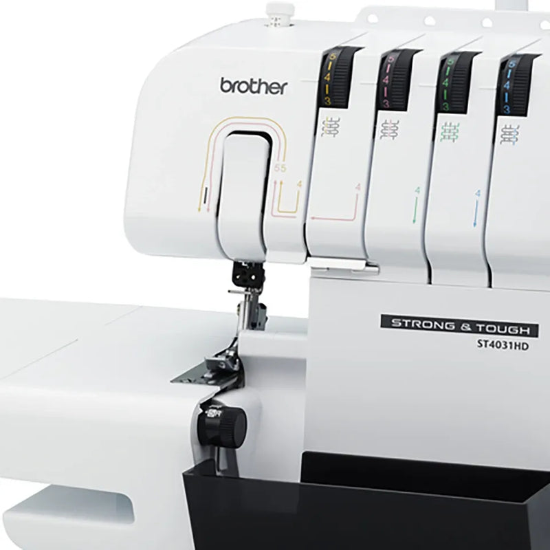 brother-strong-and-tough-st4031hd-serger-close-up-view-of-needle-area-and-upper-looper-tension-dials