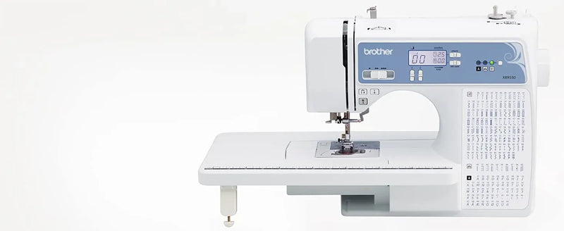 brother-xr9550-sewing-and-quilting-machine-with-wide-table-extension-attached-front-view