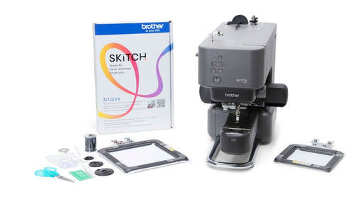 brother-skitch-pp1-single-needle-embroidery-machine-with-starter-kit-box-magnetic-hoops-and-notions-bundle-view