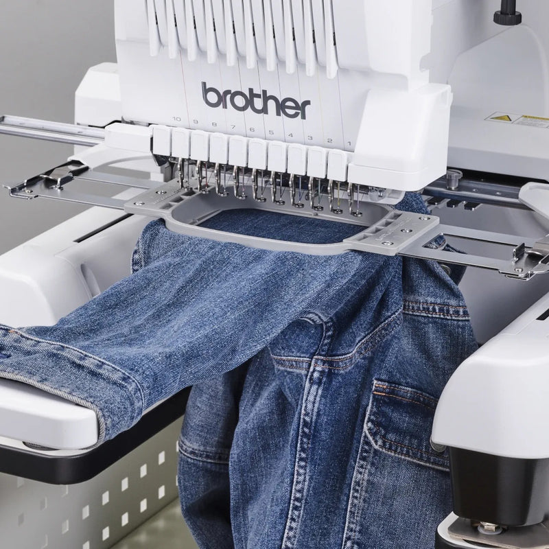 close-up-brother-pr1060w-embroidery-machine-stitching-denim-sleeve