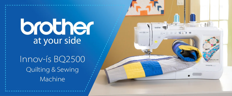 brother-innov-is-bq2500-quilting-and-sewing-machine-with-rolled-quilt-on-bed-blue-promo-banner-view
