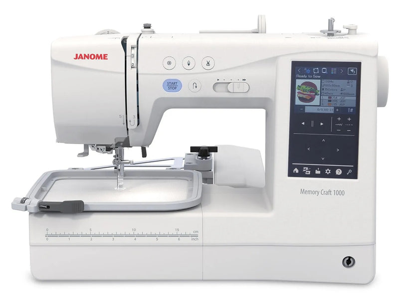 Janome Memory Craft 1000 computerized sewing and embroidery machine