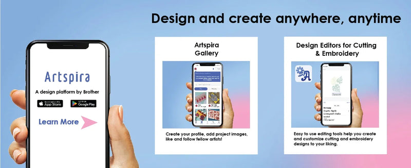 artspira-app-displaying-gallery-and-design-editor-features-on-three-smartphone-mockups