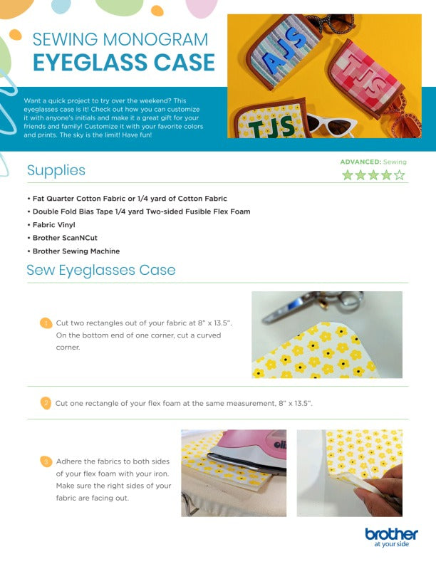 brother-sewing-monogram-eyeglass-case-project-supplies-and-instructions-guide-sheet