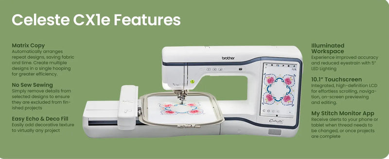 brother-celeste-innov-is-cx1e-embroidery-machine-key-features-and-specifications-green-infographic-banner