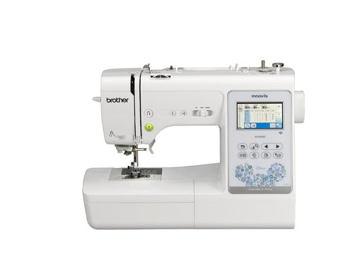 Front view of the compact Brother Innov-ís NS1850D combination sewing and embroidery machine configured in sewing mode
