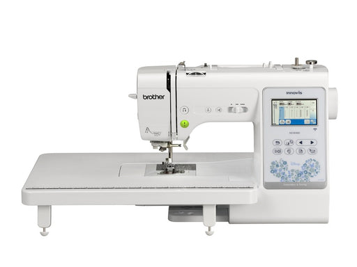 The Brother Innov-ís NS1850D sewing machine shown with its detachable embroidery unit arm attached to the base