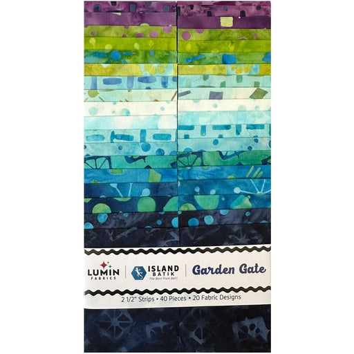 Island Batik Garden Gate 2.5" Strip Pack – 40 Precut Batik Fabric Strips