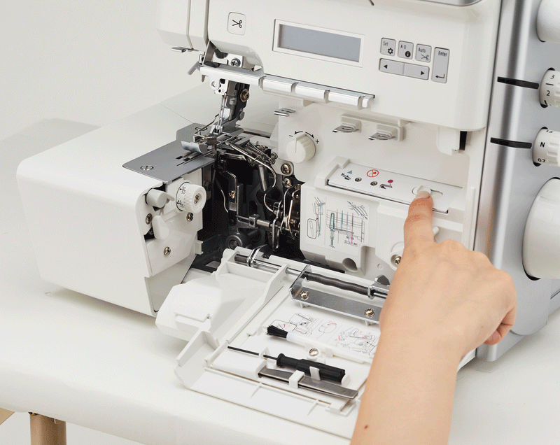Juki MO-3000QVP Akane Serger | Air Threading Overlock Machine with LCD, Auto Tension & Micro-Lift