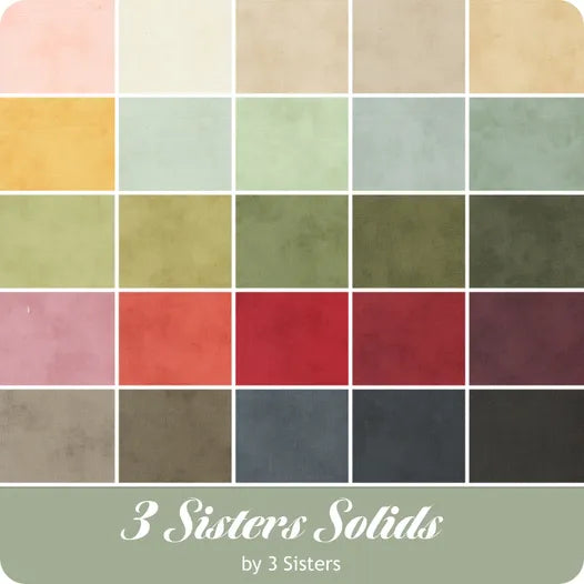 3 Sisters Solids Jelly Roll® 44019JR | Moda Fabrics | 40 Precut 2.5" Cotton Quilt Strips