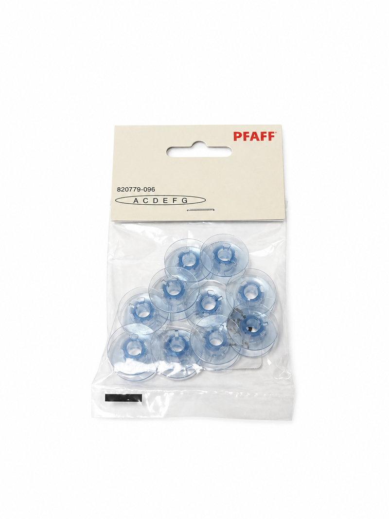 Pfaff Bobbins (Clear) – 10 Pack | OEM Replacement | Fits Groups A–G Machines