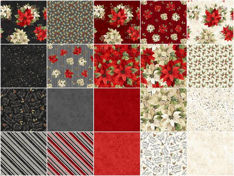 Poinsettia Radiance fabric collection design overview