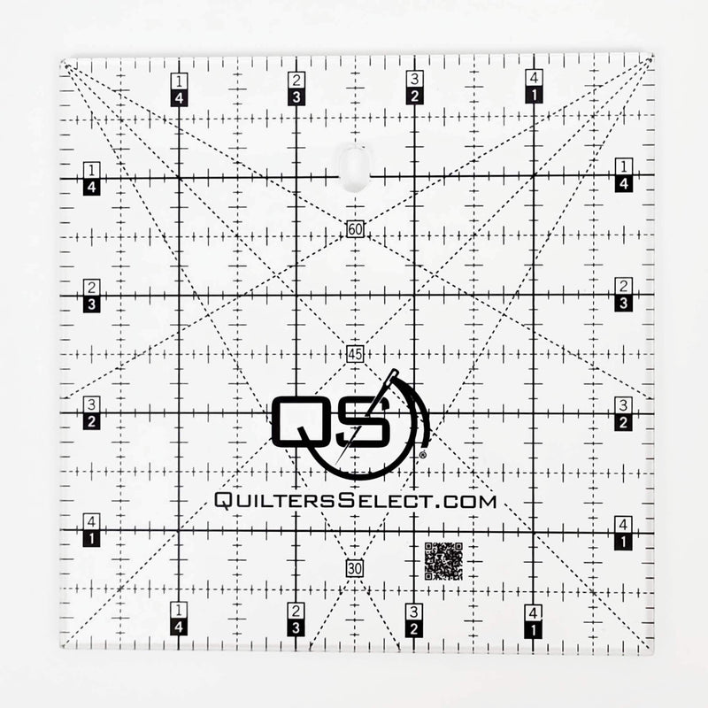 Quilters Select 5" x 5" Crystal Non - Slip Quilting Ruler – QS - CRL5X5