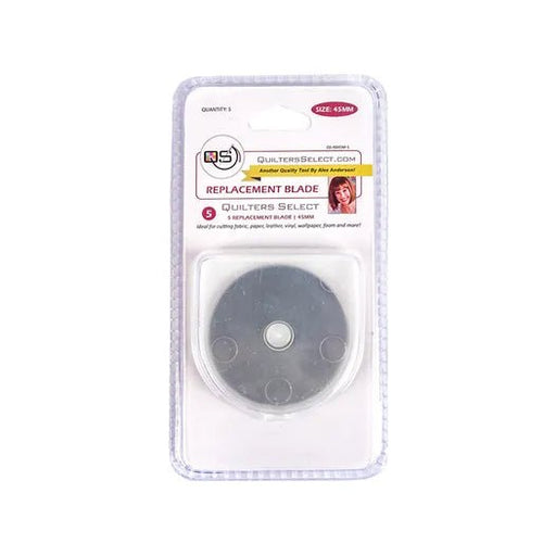 Quilters Select 45mm Replacement Rotary Blades – 5 Pack Precision Cutting Blades (QS - RB45M - 5)