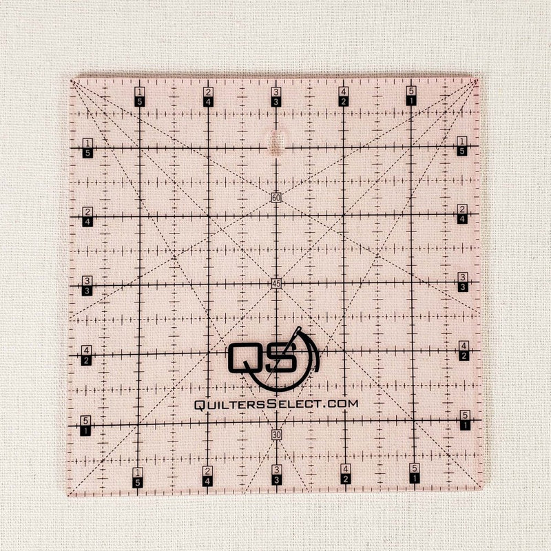 Quilters Select 6" x 6" Special Edition Pink Non - Slip Quilting Ruler (QS - RUL6X6P)