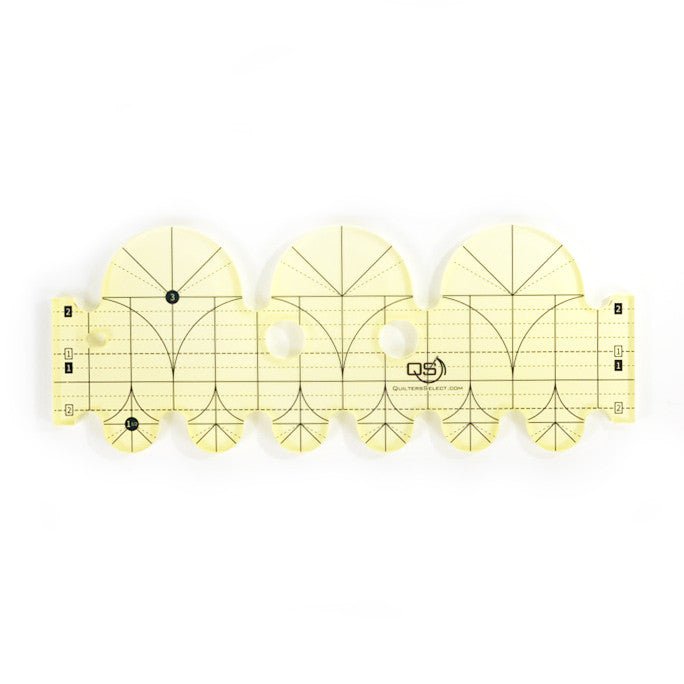 Quilters Select Machine Quilting Arc Ruler 3" & 1½" – QS - RUL3ARC