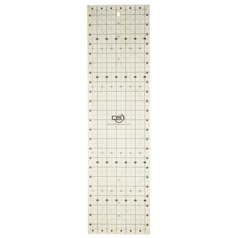 Quilters Select 6.5" x 24" Quilting Ruler – Non - Slip Long Rotary Cutting Ruler (QS - RUL6.5x24)