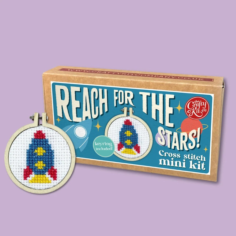 The Crafty Kit Company Reach for the Stars Mini Matchbox Cross Stitch Kit