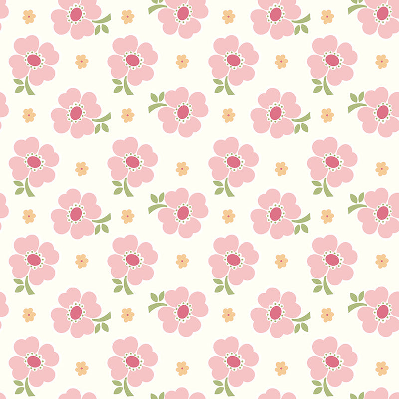 Lori Holt Bee Vintage Pink 108" Wideback Fabric – 3-Yard Pack | Riley Blake full-repeat fabric design without ruler, official Riley Blake Designs image, SKU 3YD-WB13092-PINK