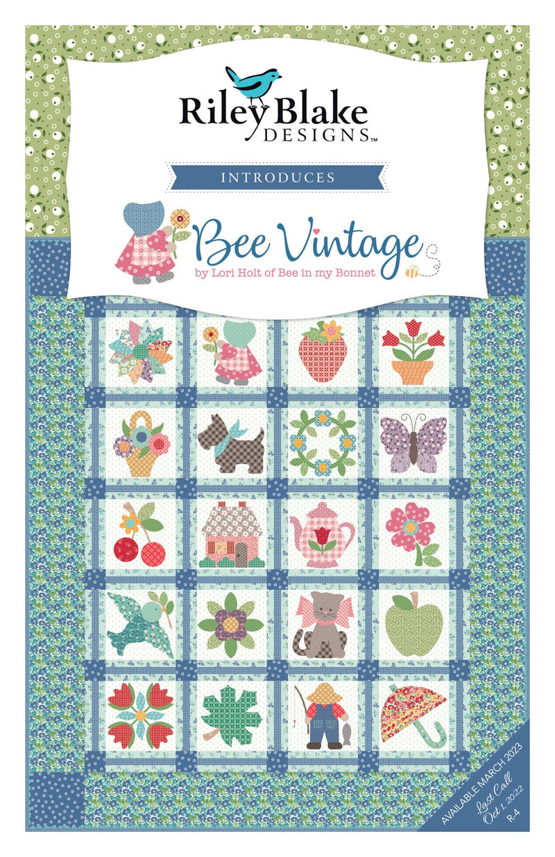 Bee Vintage official Riley Blake Designs collection and quilt project inspiration for Lori Holt Bee Vintage Pink 108" Wideback Fabric – 3-Yard Pack | Riley Blake
