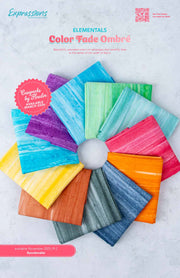 Color Fade Ombré official Riley Blake Designs collection and quilt project inspiration for Riley Blake Expressions Batiks Elementals Color Fade Ombre Fat Quarter Bundle – 11 Pieces