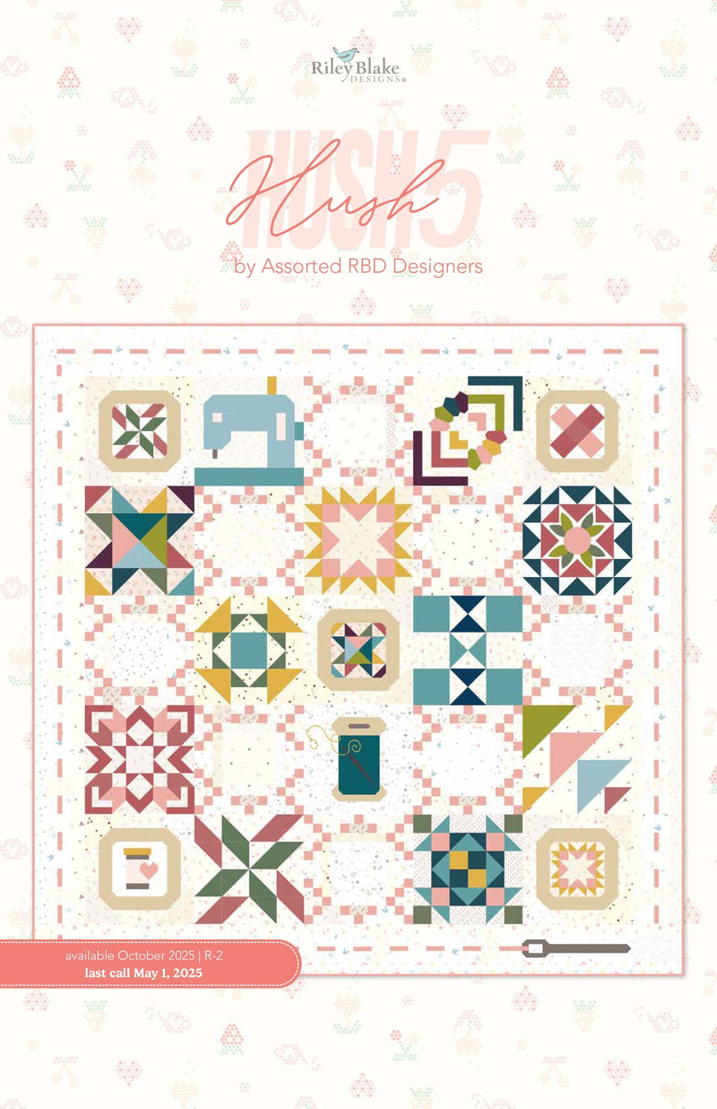 Hush Hush 5 official Riley Blake Designs collection and quilt project inspiration for Riley Blake Hush Hush 5 2.5" Rolie Polie Strip Roll – 40 Pieces