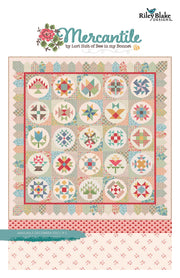 Mercantile official Riley Blake Designs collection and quilt project inspiration for Lori Holt Mercantile Adore Blues 108" Wideback Fabric – 3-Yard Pack | Riley Blake