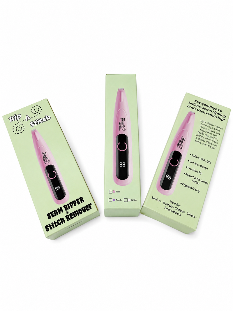 ThreadWorks Rip-A-Stitch™ Electric Seam Ripper & Stitch Remover – USB-C Rechargeable Thread Removal Tool