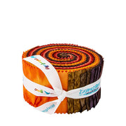 Riley Blake Expressions Batiks Hand-Dyes Warm Glow 2.5" Rolie Polie Strip Roll – 40 Pieces official Riley Blake Designs product view, manufacturer SKU RP-21007-40