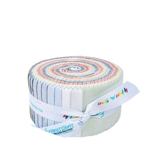 Riley Blake Expressions Batiks Hand-Dyes Cotton Candy 2.5" Rolie Polie Strip Roll – 40 Pieces official Riley Blake Designs product view, manufacturer SKU RP-21010-40