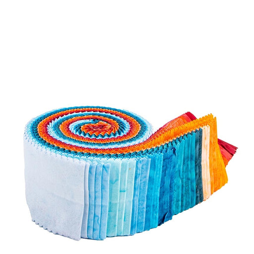 Riley Blake Expressions Batiks Hand-Dyes Citrus Splash 2.5" Rolie Polie Strip Roll – 40 Pieces alternate Riley Blake Designs assortment view, manufacturer SKU RP-21012-40