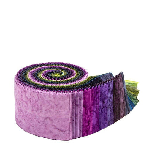 Riley Blake Expressions Batiks Hand-Dyes Twilight Grove 2.5" Rolie Polie Strip Roll – 40 Pieces alternate Riley Blake Designs assortment view, manufacturer SKU RP-21015-40